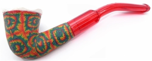 Green with Red Fimo Meerschaum Pipe