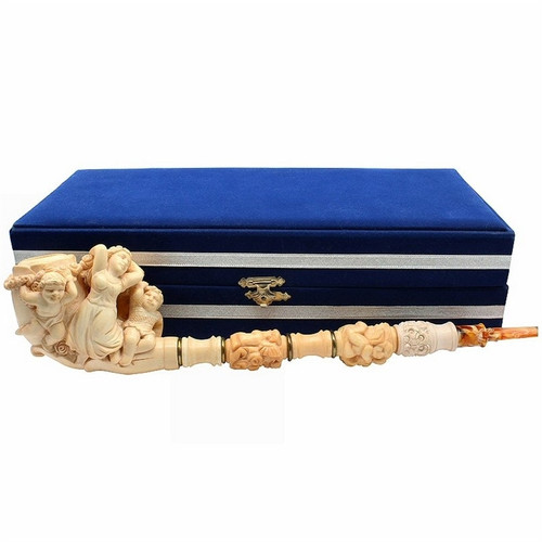 Signed F Can Angels and Maidens Meerschaum Pipe Signed F Can Angels and Maidens Meerschaum Pipe