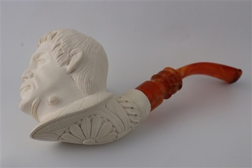 溶けたアイス　古竹　吉明刀　人物鼠彫　杖　長さ約87cm　V　R9068 Special Hand Carved Frankenstein by Master Carver I. Baglan 100