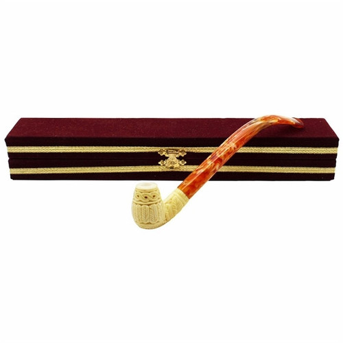 Meerschaum Full Bent Pipe Cigarette Holder Signed Medet - MCH-P118111