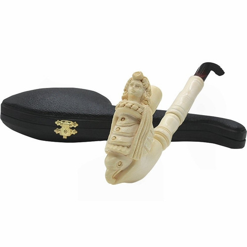 Lady and Eagle Knurl Meerschaum Cigarette Holder