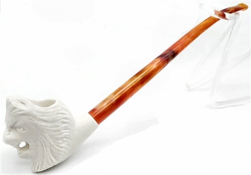 Mini Lion Churchwarden Meerschaum Pipe Mini Lion Churchwarden Meerschaum Pipe