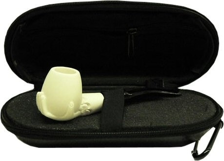 Mini Hand Meerschaum Pipe and Hard Case