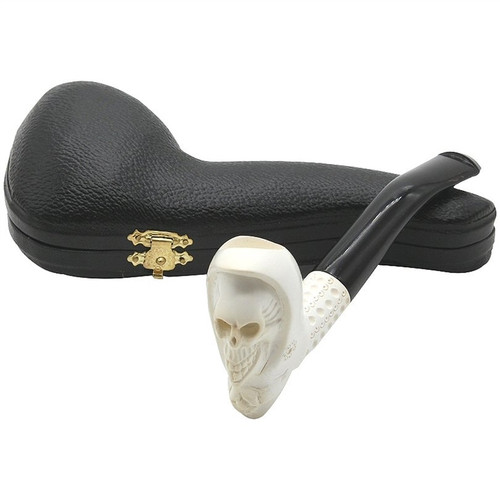 Grim Reaper with Dark Stem Meerschaum Pipe