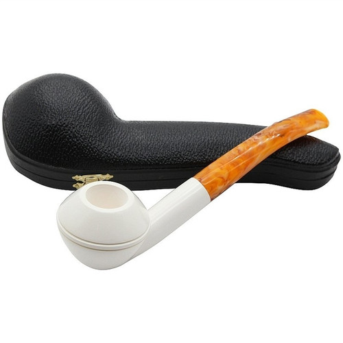 Rhodesian Smooth Long Shank Meerschaum Pipe - P118917