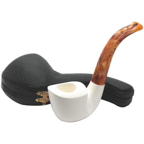 Smooth Oom Paul Style Freeform Meerschaum Pipe - P118962