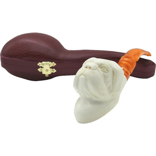 Bulldog Dog Meerschaum Pipe - P120124