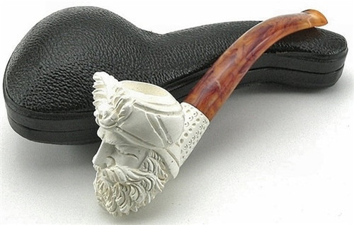Sultan Lattice Bottom and Shank Meerschaum Pipe - P415467