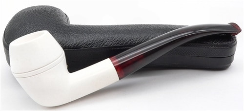 Bulldog Smooth Dark Stem Meerschaum Pipe - P416302 Bulldog Smooth Dark Stem Meerschaum Pipe - P416302