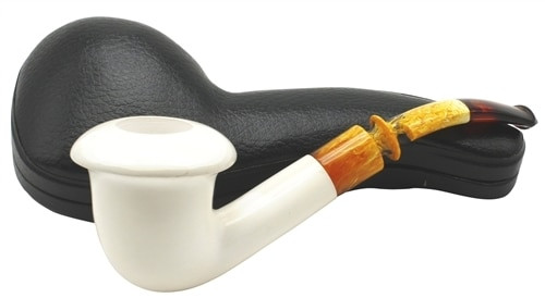 Deluxe Calabash Smooth Meerschaum Pipe - P416413