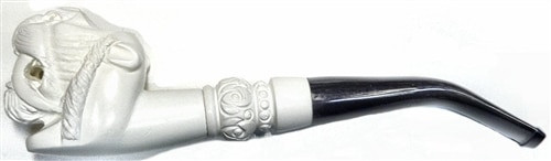 Saber Tooth Tiger Knurl Stem Meerschaum Pipe - P416958KNC