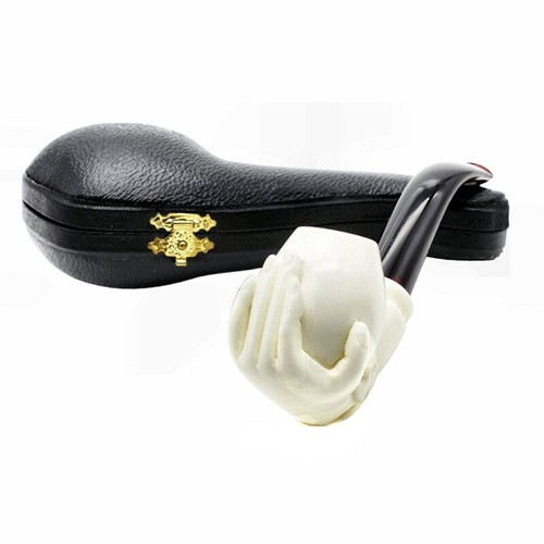 Cevher Deluxe Oom Paul Style Hand Holding Bowl Meerschaum Pipe