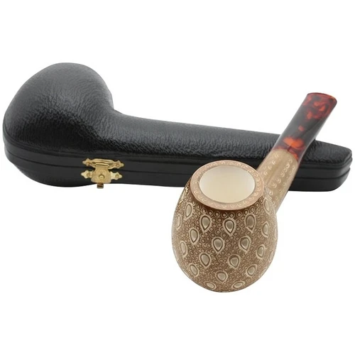 Deluxe Colored Billiard Lattice Meerschaum Pipe
