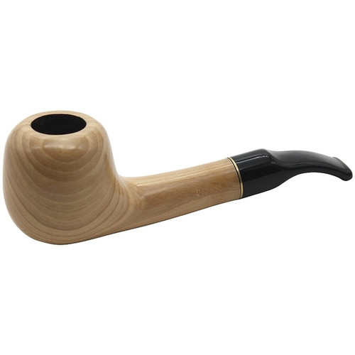 Dapper Long Shank Brass Ring Olive Wood Pipe