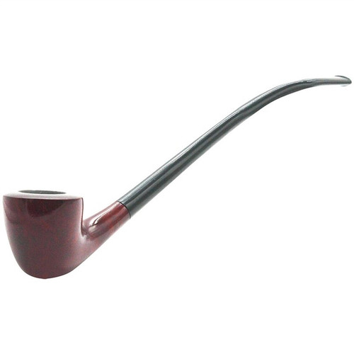 Royal Dublin Red Glossy Churchwarden Italian Briar Pipe - RBR819073CW