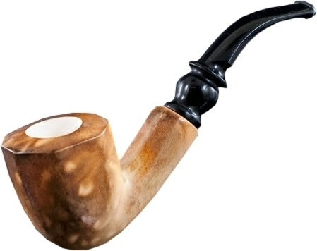 Browned Smooth Panel Meerschaum Pipe - RM03112