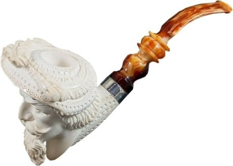 Deluxe Meerschaum Pipe - Ornate Cavalier - RM12018