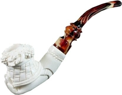 Deluxe Basket in Hand Meerschaum Pipe - RM390127