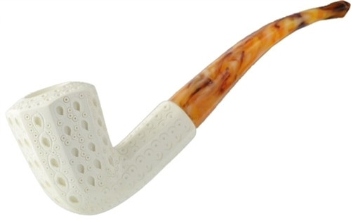 Regular Classic Lattice Panel Meerschaum Pipe - RMM03119