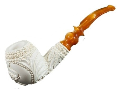 Deluxe Elephant Emblem Meerschaum Pipe - RMM06012