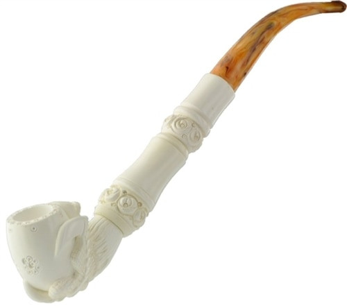 Churchwarden Claw Holding Billiard Bowl Meerschaum Pipe - RMM09027
