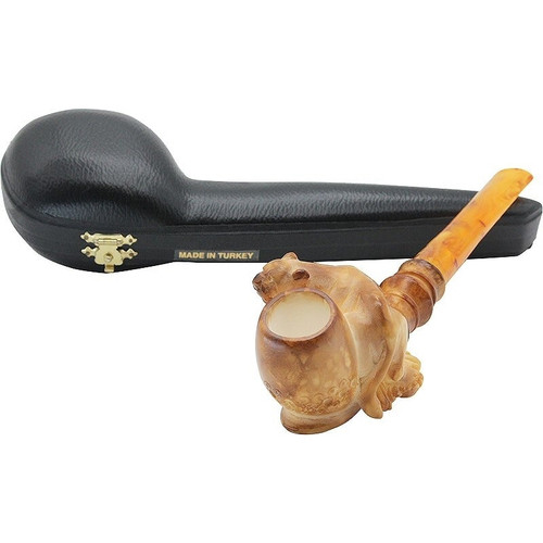 Colored Tiger Knurl Meerschaum Pipe