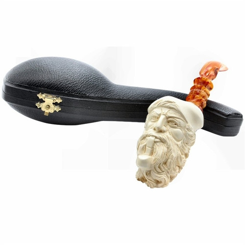 Deluxe Old Man Smoking Pipe Meerschaum Pipe