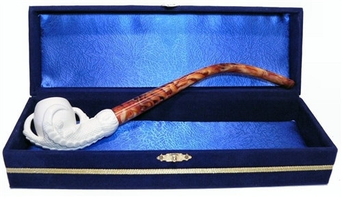 Standard Claw Churchwarden Meerschaum Pipes with Velvet Chest Standard Claw Churchwarden Meerschaum Pipes with Velvet Chest