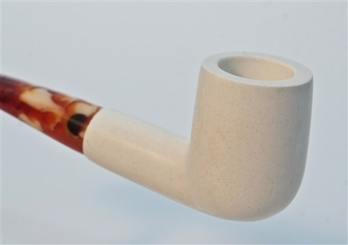 Standard Billiard Smooth Bent Meerschaum Pipes