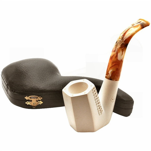 Deluxe Emin Sitting Panel Meerschaum Pipe - T817757E