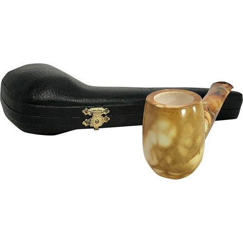 Deluxe Signed Pre-colored Long Shank Meerschaum Pipe Deluxe Signed Pre-colored Long Shank Meerschaum Pipe