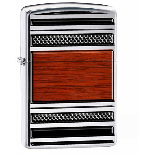 Steel and Wood Zippo Pipe Lighter