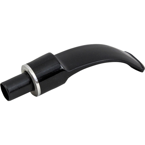 Black Silver Ring Briar Pipe Saddle Stem - Bent Black Silver Ring Briar Pipe Saddle Stem - Bent