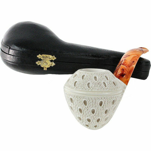 Deluxe Lattice Bulldog Meerschaum Pipe Deluxe Lattice Bulldog Meerschaum Pipe