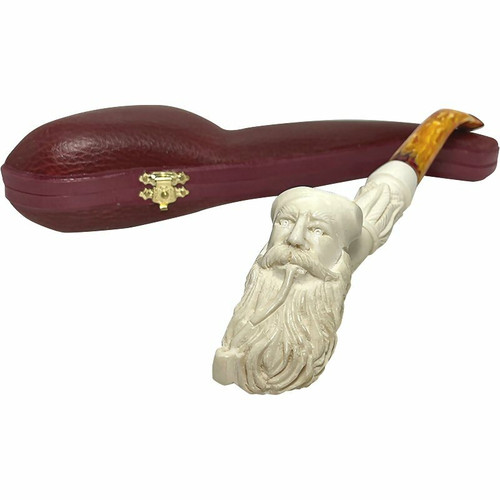 Signed Savun Old Man Knurl Meerschaum Pipe Signed Savun Old Man Knurl Meerschaum Pipe
