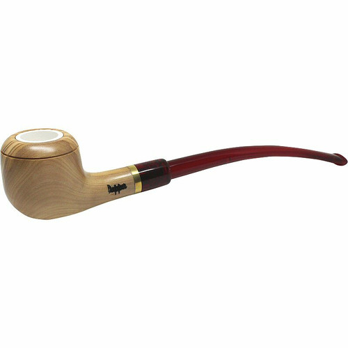 Meerschaum Lined Olive Wood Red Stem Churchwarden Pipe Meerschaum Lined Olive Wood Red Stem Churchwarden Pipe