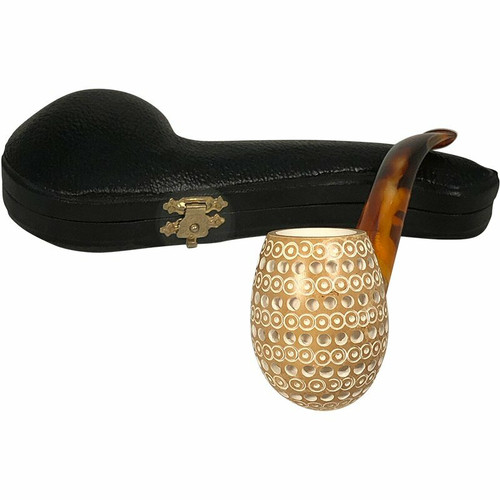 3D Pre-colored Round Lattice Meerschaum Pipe 3D Pre-colored Round Lattice Meerschaum Pipe