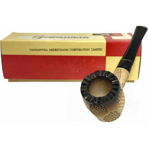 Billiard Townsman Crater African Block Meerschaum Pipe Billiard Townsman Crater African Block Meerschaum Pipe