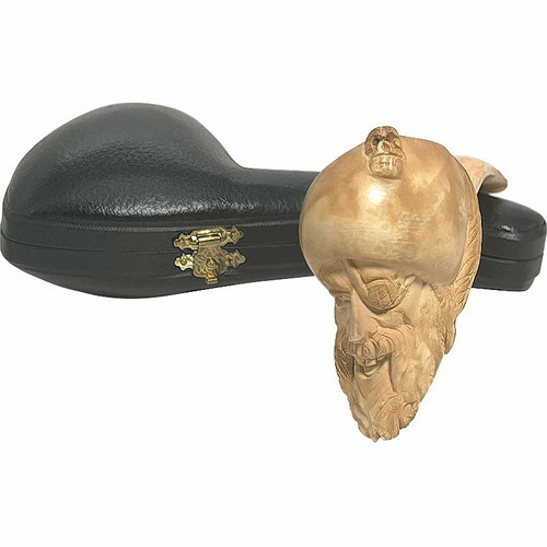 Pre-colored Pirate with Light Stem Meerschaum Pipe Pre-colored Pirate with Light Stem Meerschaum Pipe