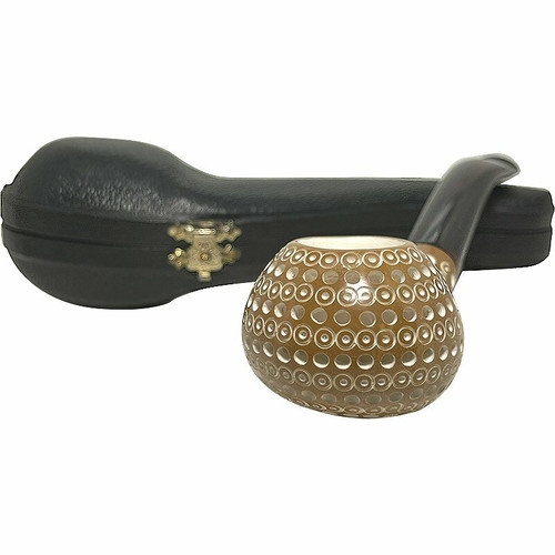 Deluxe Pre-colored 3D Lattice Tomato Meerschaum Pipe Deluxe Pre-colored 3D Lattice Tomato Meerschaum Pipe