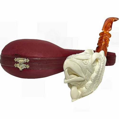 Special Baglan Eagle in Backwards Claw Meerschaum Pipe