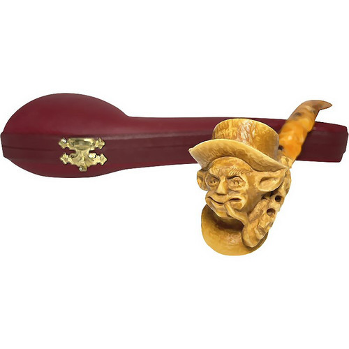 Pre-colored Leprechaun Churchwarden Meerschaum Pipe Pre-colored Leprechaun Churchwarden Meerschaum Pipe