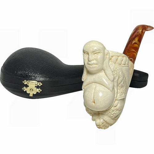 The Artist Ismail Ozel Signed Buddha Meerschaum Pipe