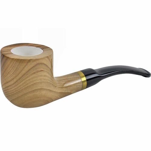 Meerschaum Lined Dapper Pot Bowl 9mm Olive Wood Pipe