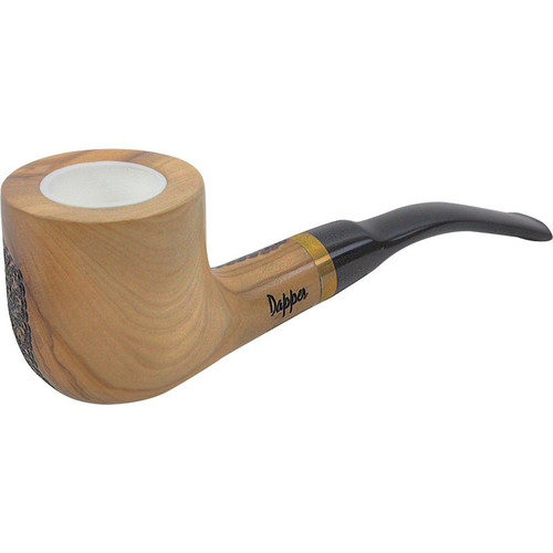 Meerschaum Lined Rustic Pot Bowl Dapper Olive Wood Pipe Meerschaum Lined Rustic Pot Bowl Dapper Olive Wood Pipe