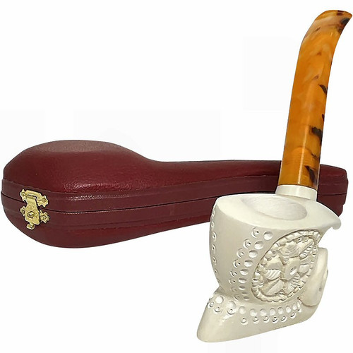 Embossed Oom Paul Meerschaum Pipe