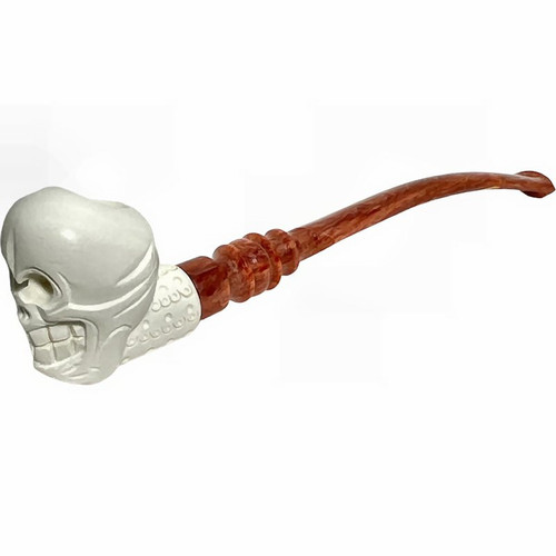 Skull Churchwarden Meerschaum Pipe Skull Churchwarden Meerschaum Pipe