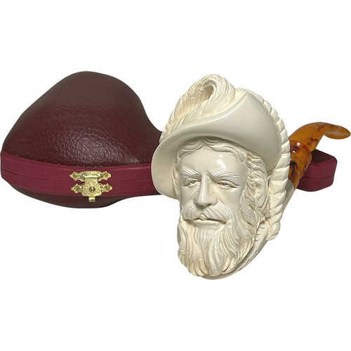 Special Cavalier .925 Sterling Silver Band Meerschaum Pipe Special Cavalier .925 Sterling Silver Band Meerschaum Pipe