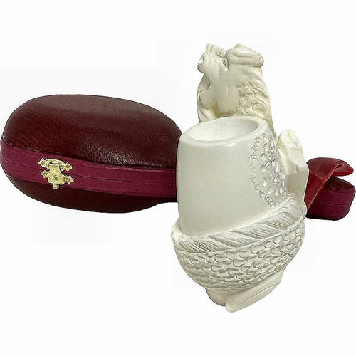 Special Fire Breathing Dragon Sitting Meerschaum Pipe