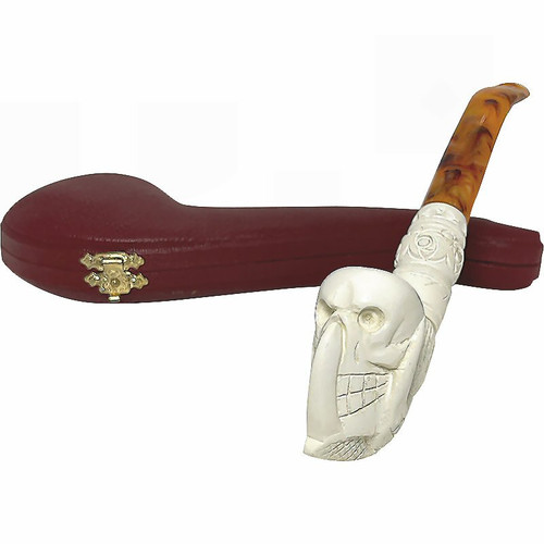 Oom Paul Skull in Claw Knurl Meerschaum Pipe Oom Paul Skull in Claw Knurl Meerschaum Pipe